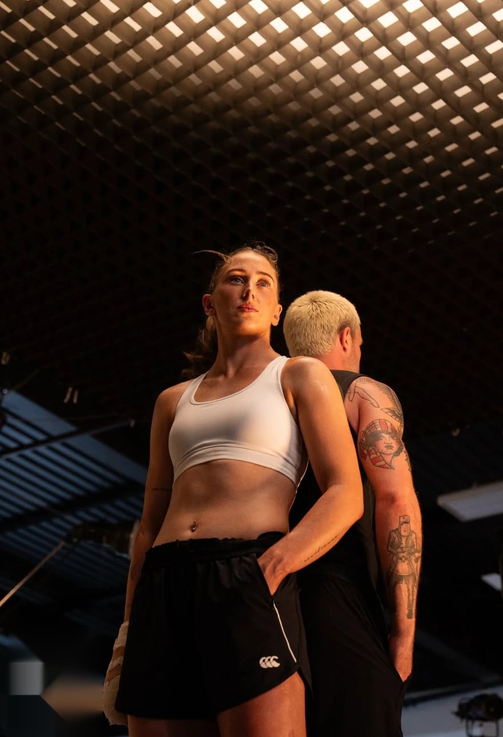 Athletes on the Blue Boot shoot for Canterbury, photograph by Angelina Bergenwall