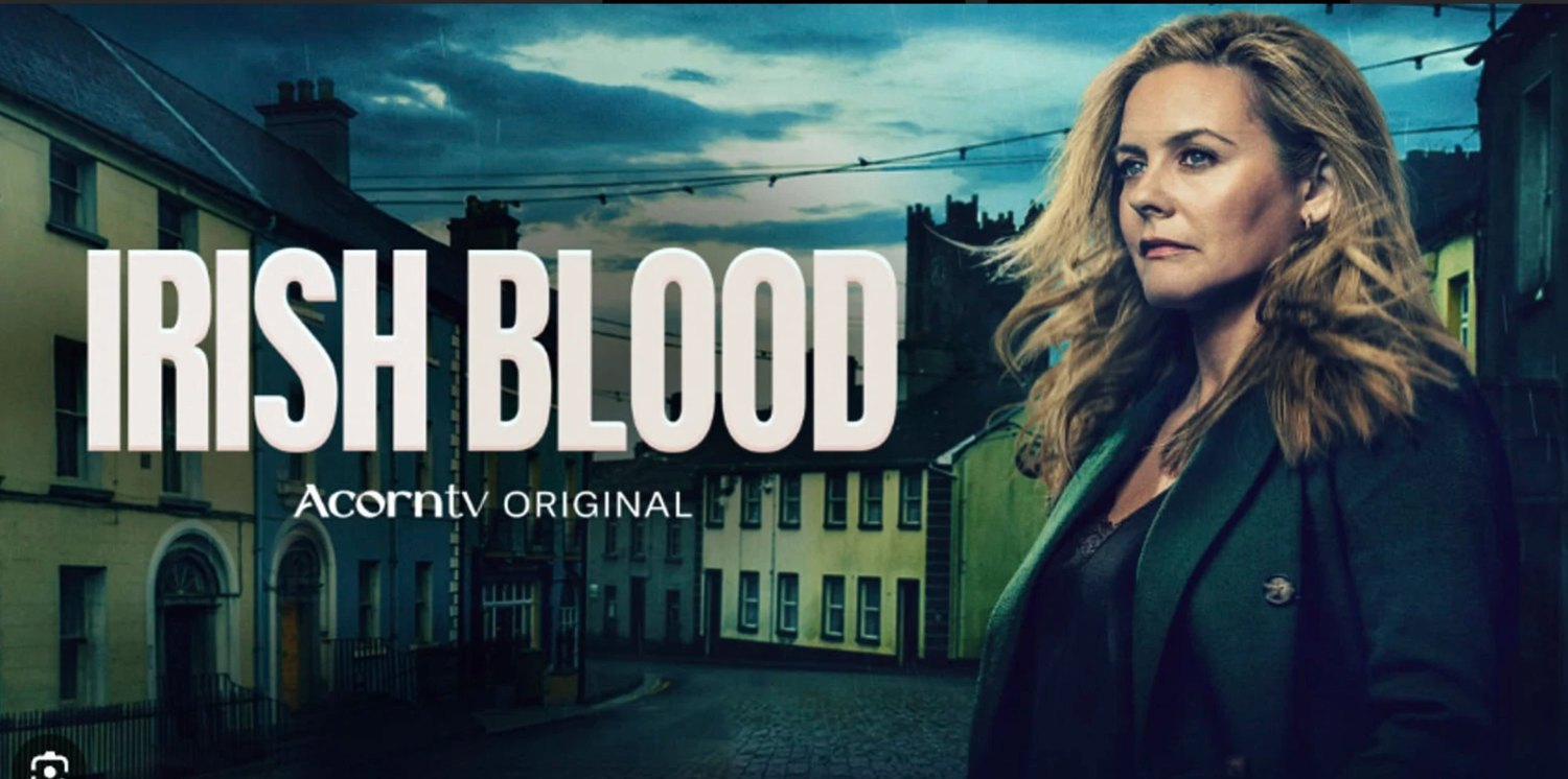 Irish Blood, Acorn TV Original series key art with Alicia Silverstone, photograph by Barry McCall, digital operating by DigiOp